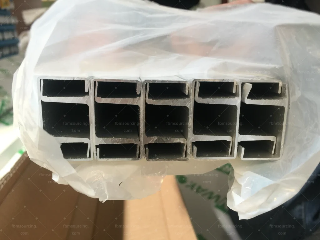 Aluminum extrusion profile cross-section sourced for railing systems in China