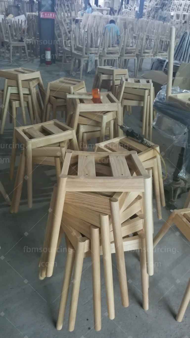 Custom chair dimension and workmanship inspection by FBM Sourcing