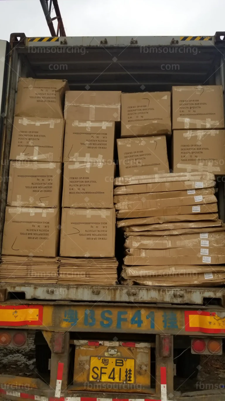 Container loading photo for Melbourne student accommodation furniture shipment - One Stop Furniture Sourcing Agent00053