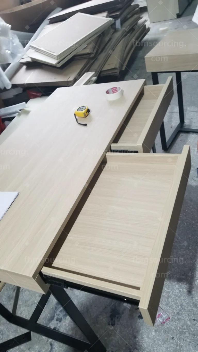 Furniture sample workmanship check before bulk order confirmation