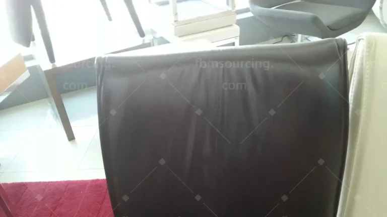 Leather sofa inspected at Guangzhou furniture showroom — FBM Sourcing Dubai