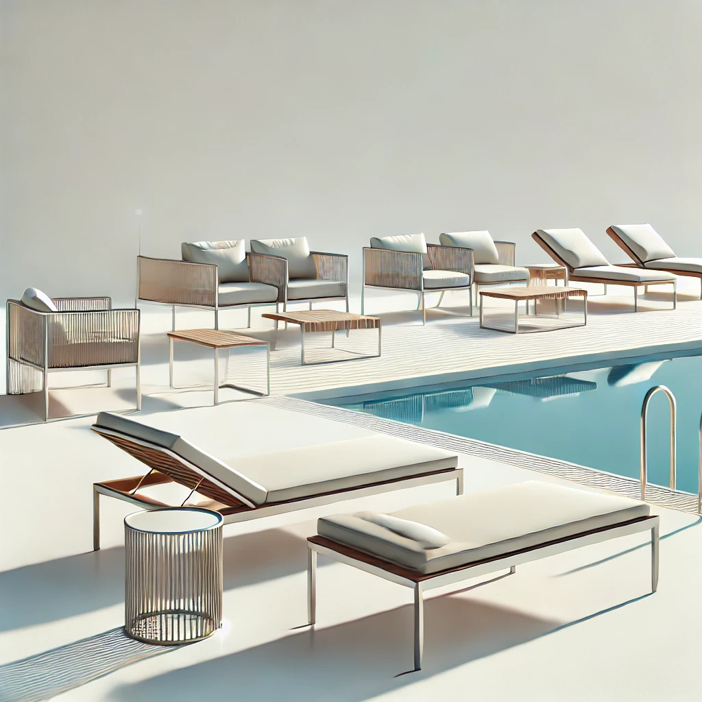 Poolside outdoor furniture sourcing from China for hotels and resorts