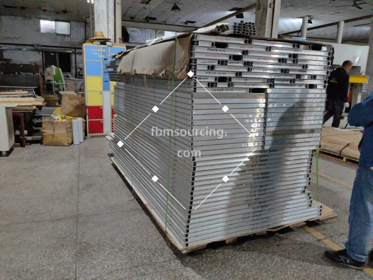Office partition panels under factory quality inspection in China - office partitions sourcing for commercial fit-out projects