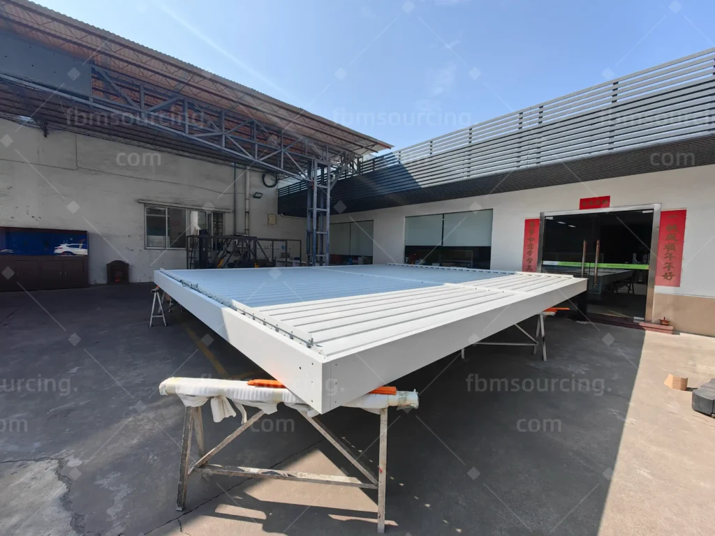 Luxury hotel outdoor awning sunshade QC inspection China factory