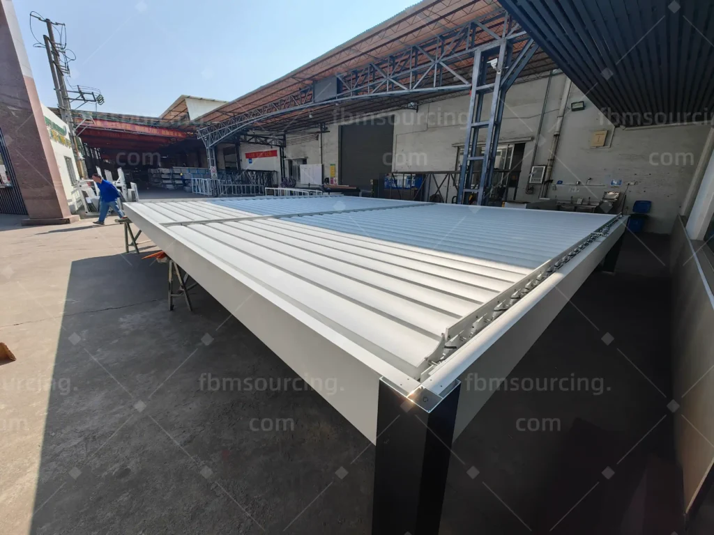 Hotel retractable awning factory quality control China sourcing Florida