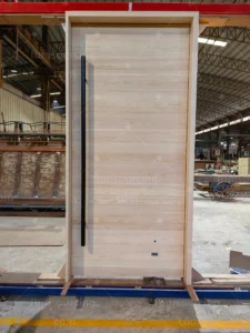 Luxury hotel interior wooden door hardware QC inspection China factory