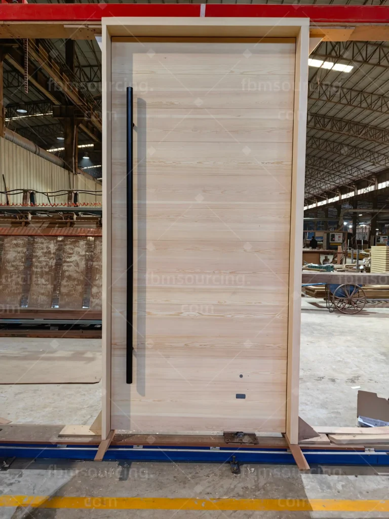 Luxury hotel interior wooden door hardware QC inspection China factory