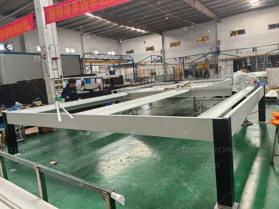 Custom aluminum sliding window and door QC inspection at China factory
