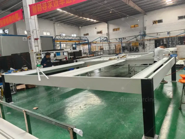 Motorized louvered pergola quality inspection at the factory in China - photo 1