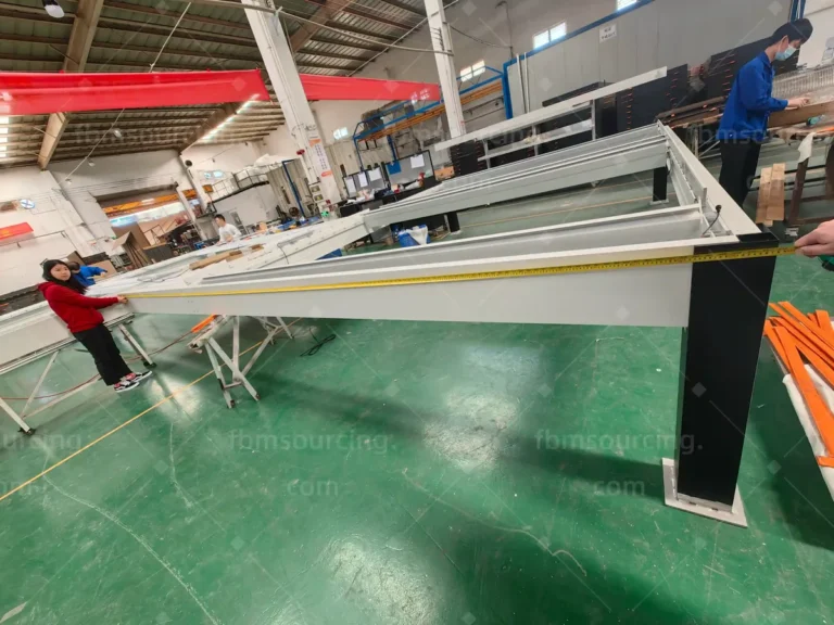Motorized louvered pergola quality inspection at the factory in China - photo 2
