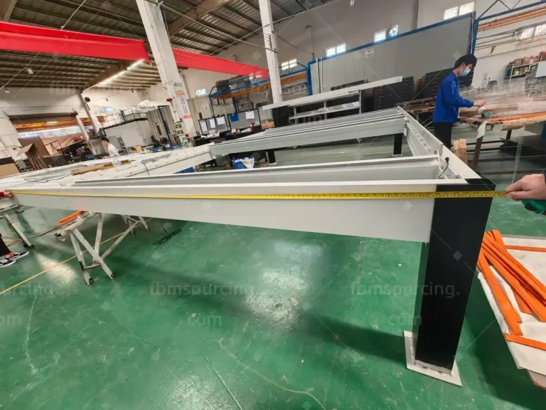 Motorized louvered pergola quality inspection at the factory in China - photo 3