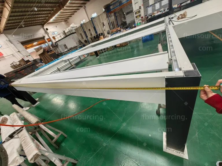 Motorized louvered pergola quality inspection at the factory in China - photo 4