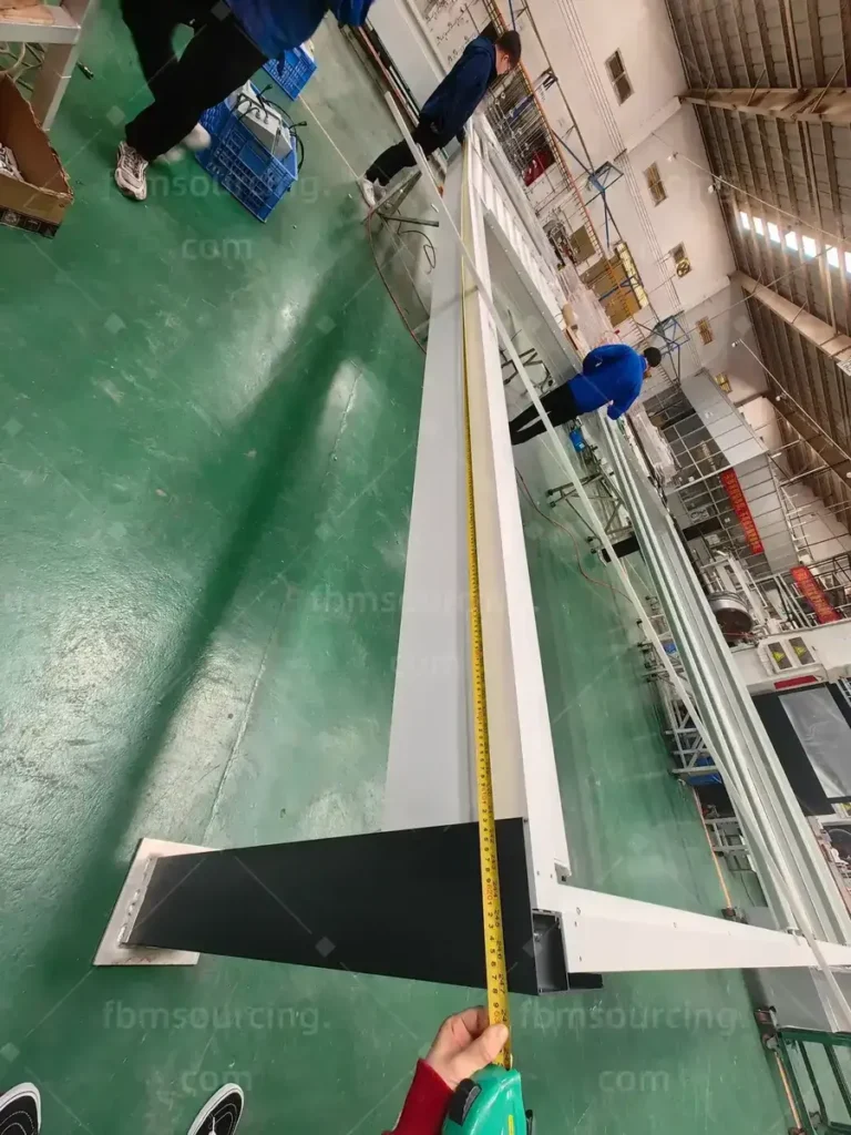Motorized louvered pergola quality inspection at the factory in China - photo 8