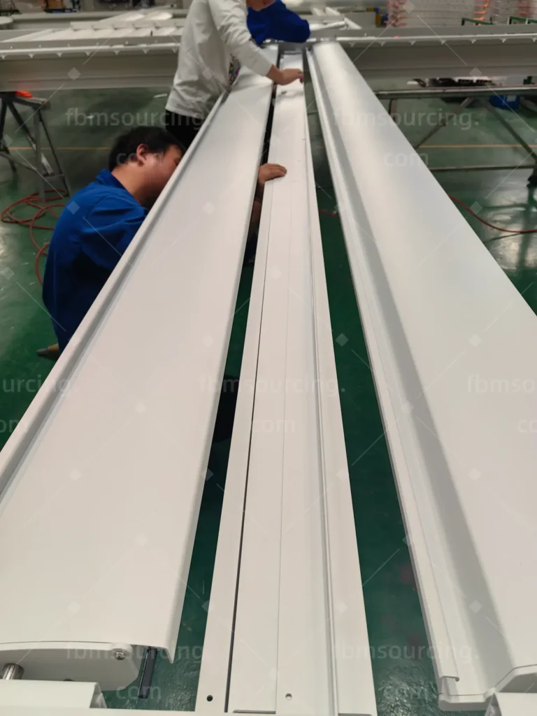 Motorized louvered pergola quality inspection at the factory in China - photo 12
