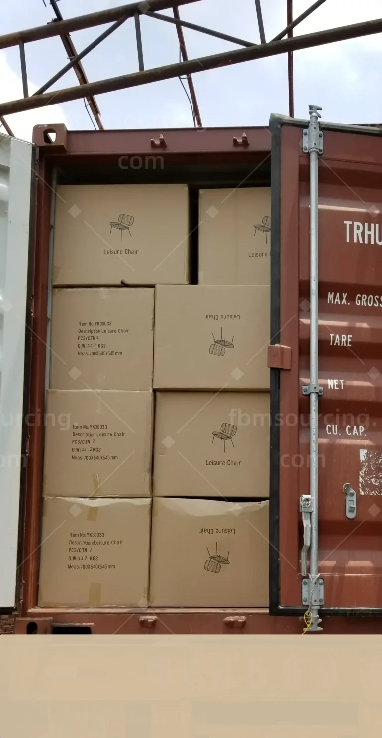Ivanhoe Melbourne metal furniture container loading photo 7 with sanitized container details