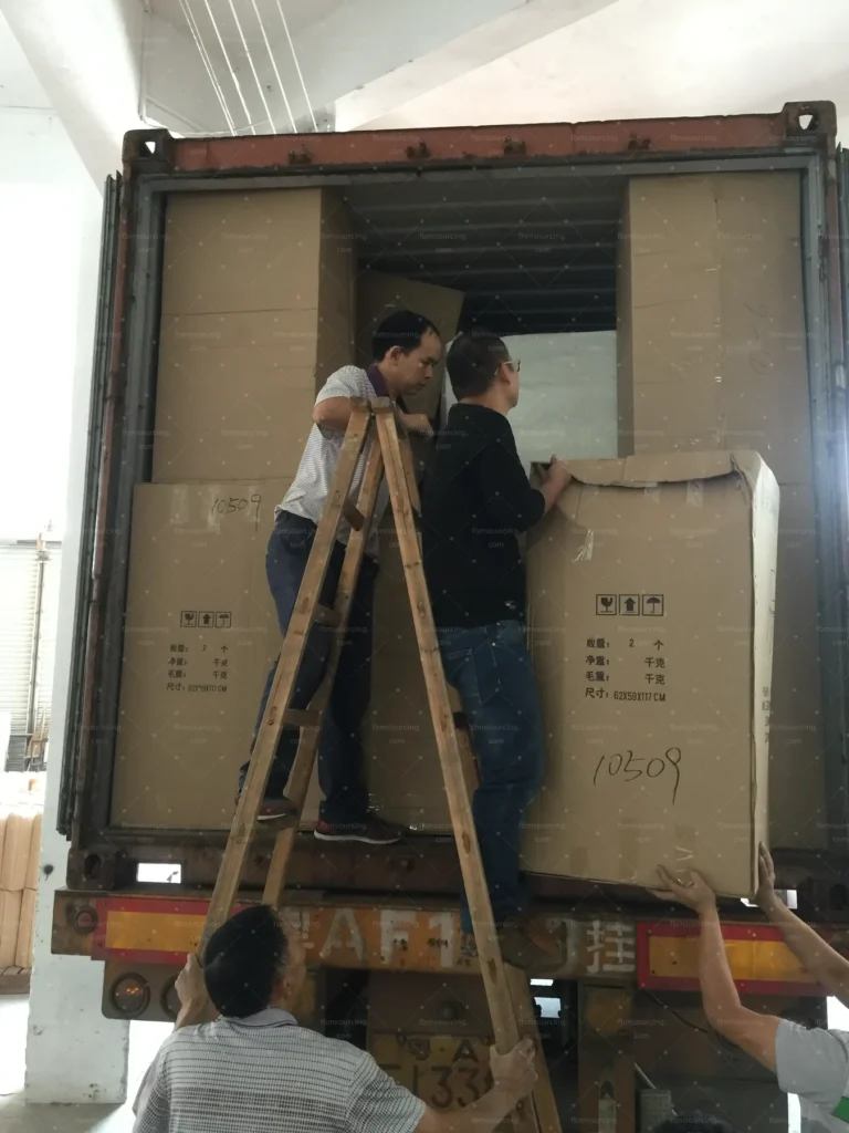 Office furniture container loading supervision photo 09 for international shipping from China