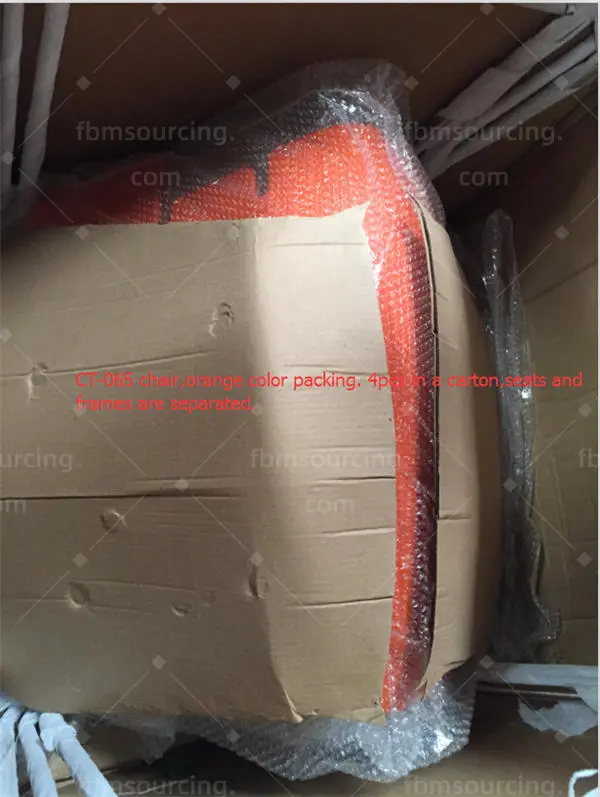 furniture sourcing agent quality control - dining chair orange colorway inspection - Iran restaurant furniture procurement