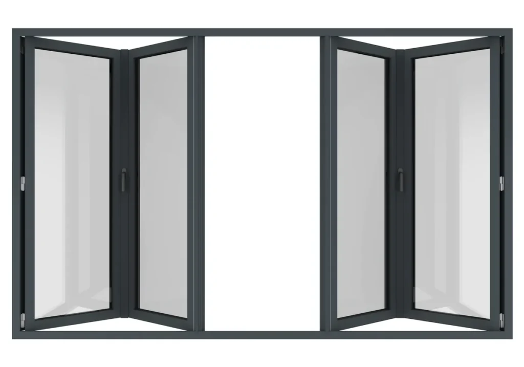 Aluminum bifold window elevation sourced from China for commercial projects