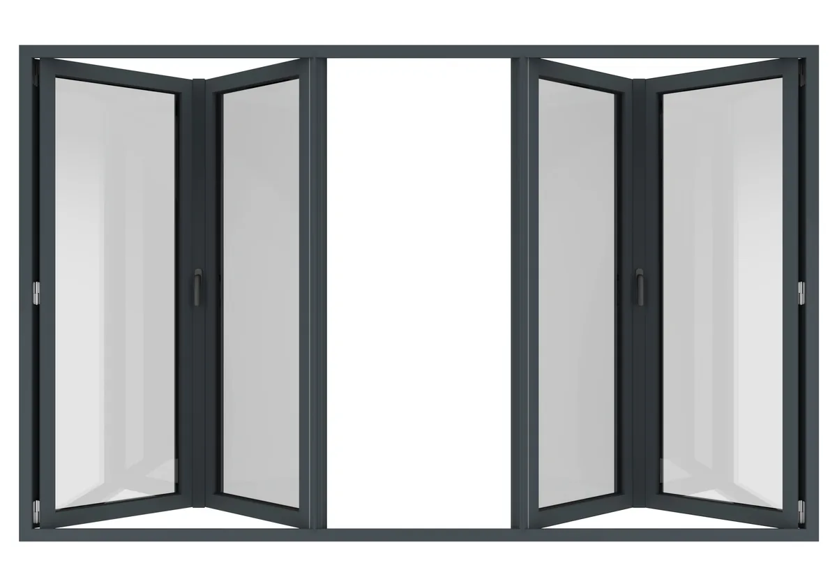 Aluminum bifold window elevation sourced from China for commercial projects