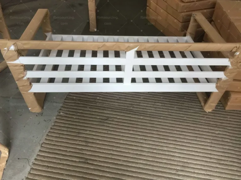 White aluminium outdoor bench frame QC for Australian new home