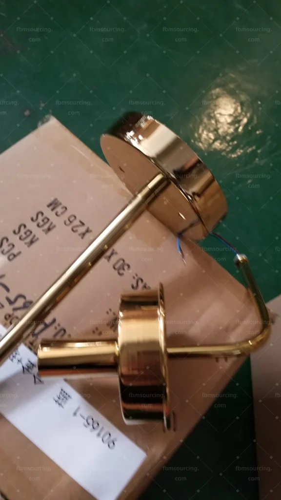 Brass wall light fitting QC for Australian residential project