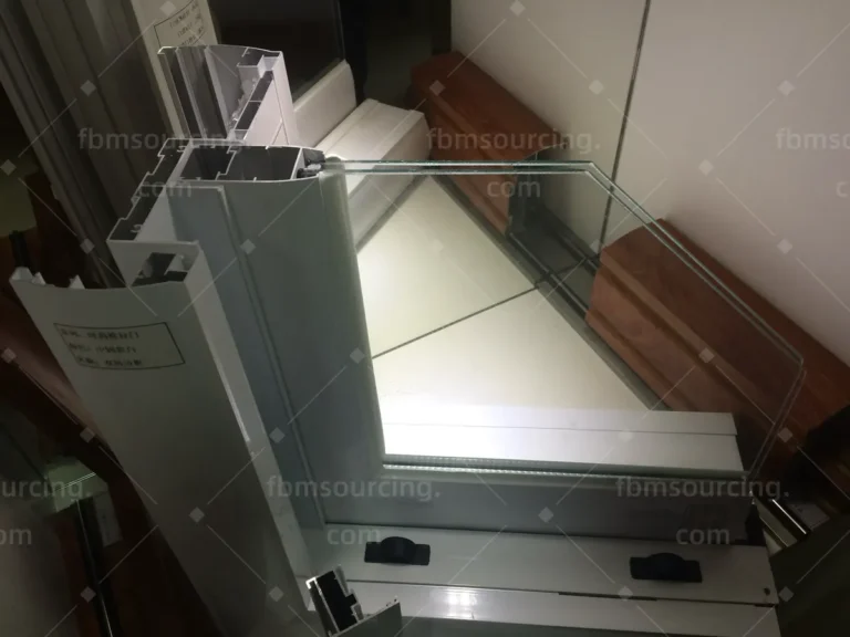 Aluminium window profile corner sample inspected before ordering the custom villa windows