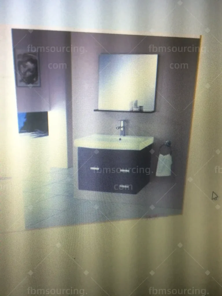 Wall-hung bathroom vanity with mirror shortlisted in a Chinese sanitary ware market