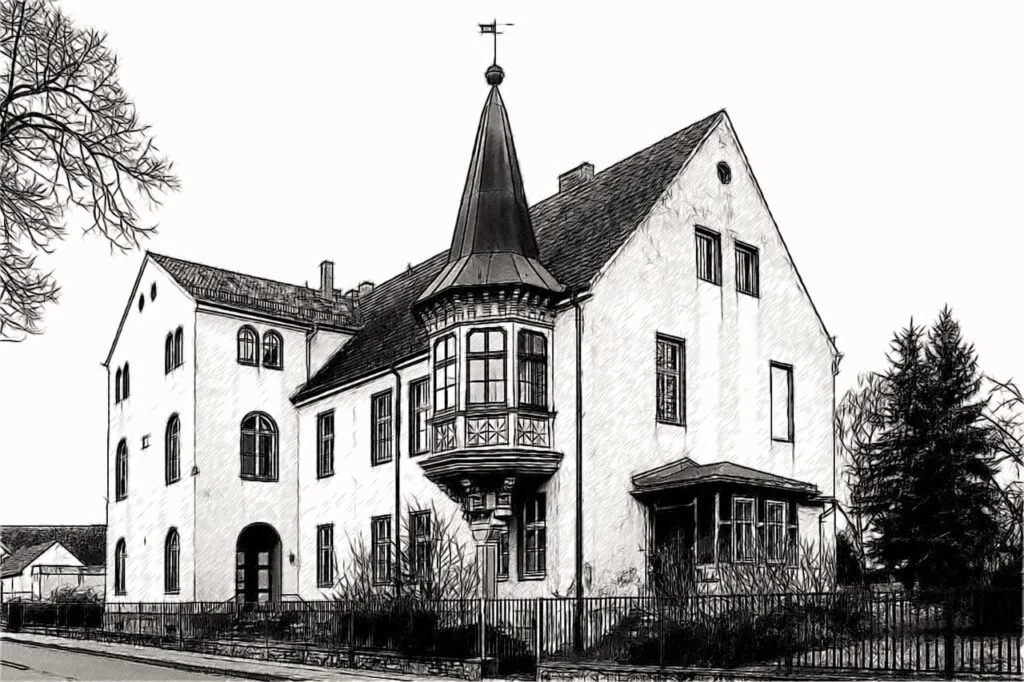 drawing, line drawing, architecture, house, bay window, building, black-and-white, hatched, sketch, drawing, drawing, line drawing, line drawing, line drawing, line drawing, line drawing, bay window, sketch