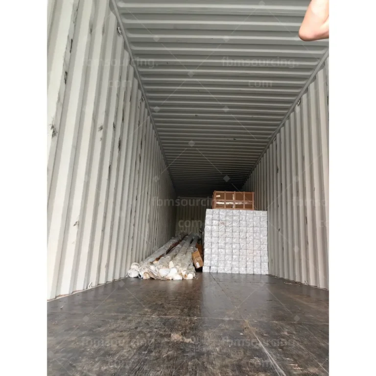 40HQ container loading in progress for US municipal park procurement order