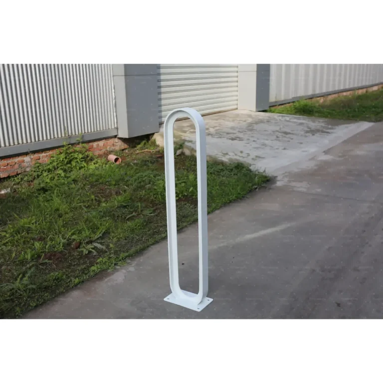 Bike rack anchor base test at China factory for municipal park procurement