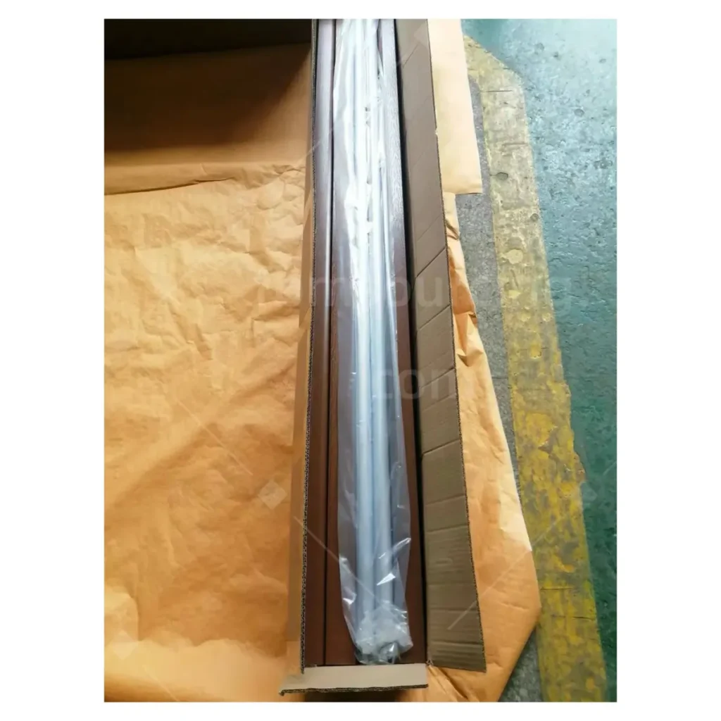 Solar street light pole protective export packing checked during pre-shipment QC