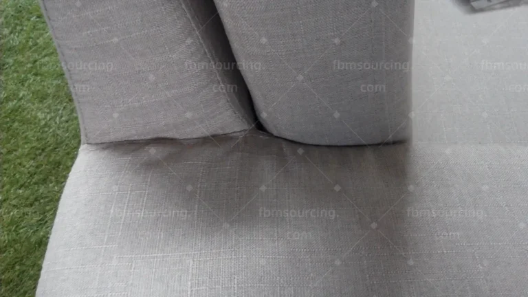 Netherlands sofa and office chair procurement - sofa corner upholstery and seam detail inspection