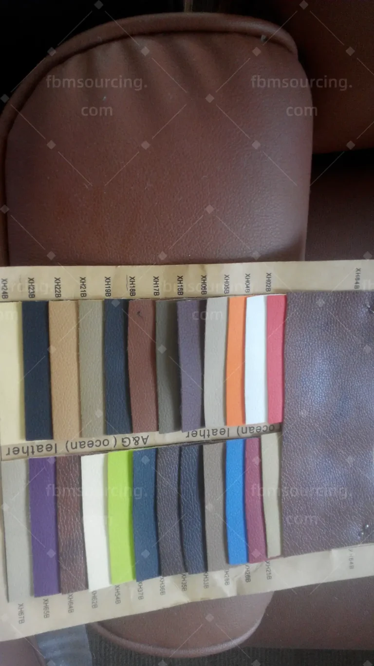 Netherlands sofa and office chair procurement - leather colour swatches checked against approved sample