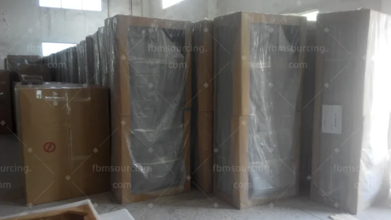 Netherlands sofa and office chair procurement - office chairs packed in cartons and protective wrap for loading