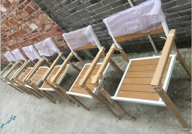 Outdoor chairs row packing qc dubai — FBM Sourcing China furniture sourcing agent