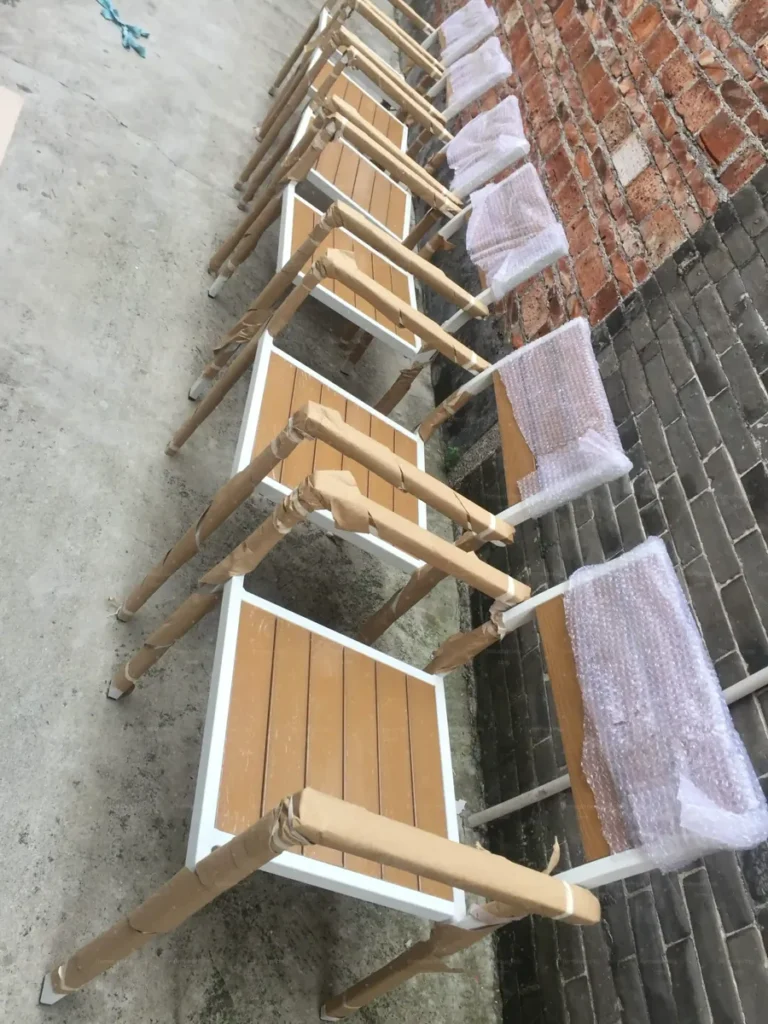 Outdoor dining chairs batch inspection 1 — FBM Sourcing China furniture sourcing agent