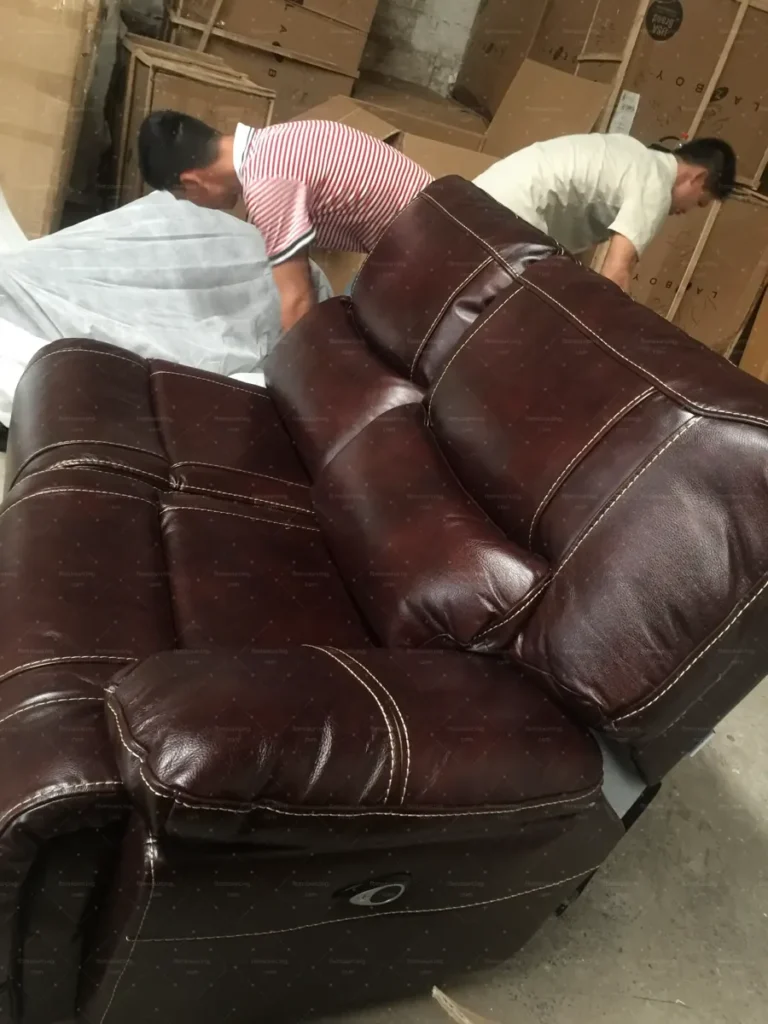 Recliner leather sofa qc dubai restaurant 2 — FBM Sourcing China furniture sourcing agent
