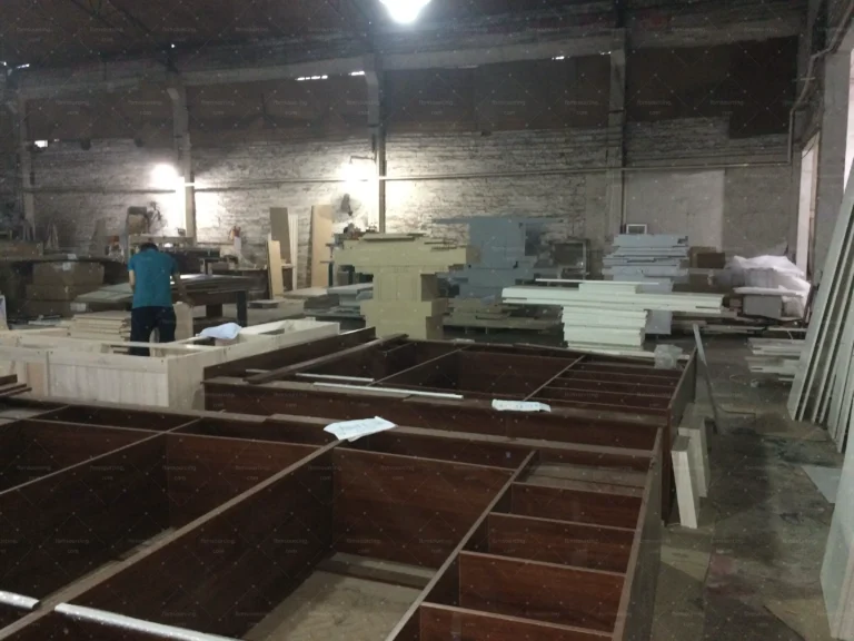 Furniture production floor at the factory for the villa furniture order