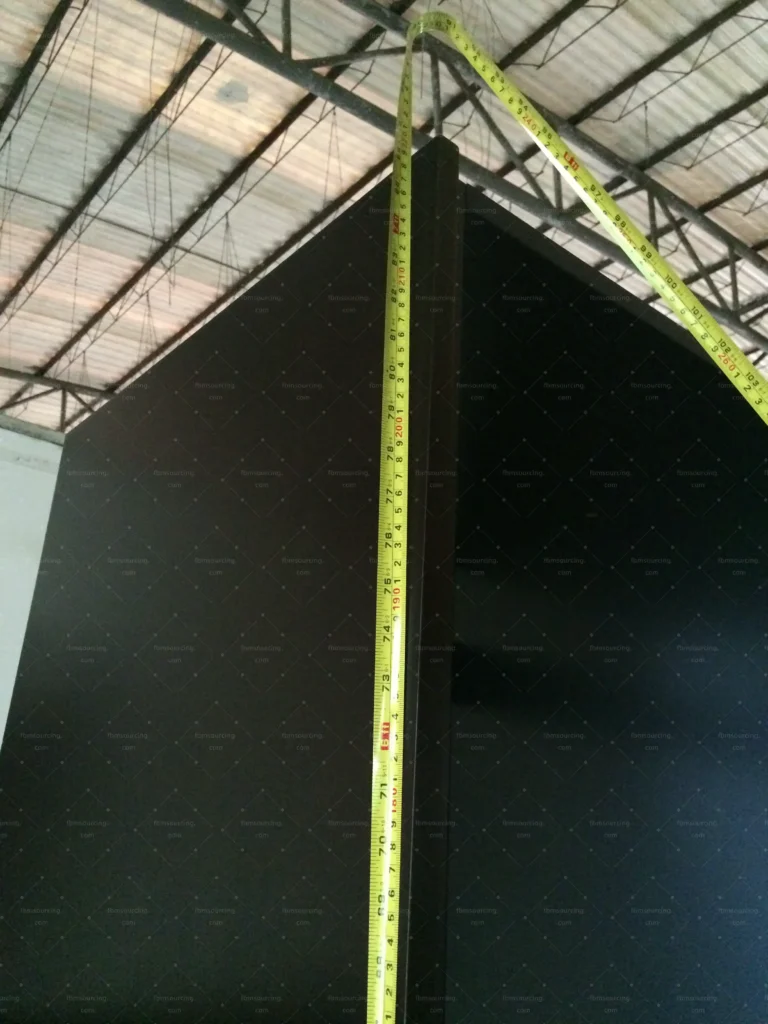 Tall cabinet unit measured against specification at the factory