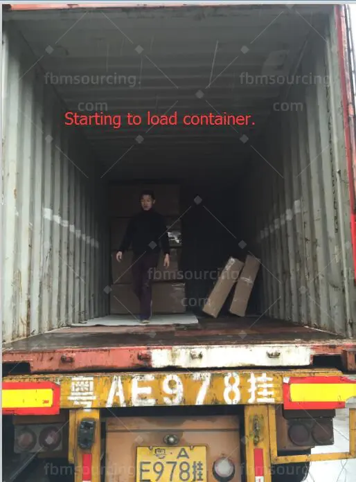 South Africa interior design furniture procurement - container loading in progress