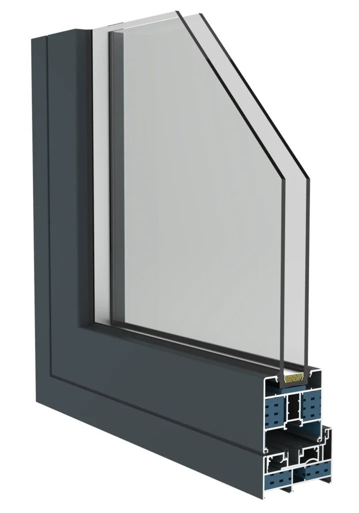 Thermally broken aluminum window profile cross-section - China window sourcing