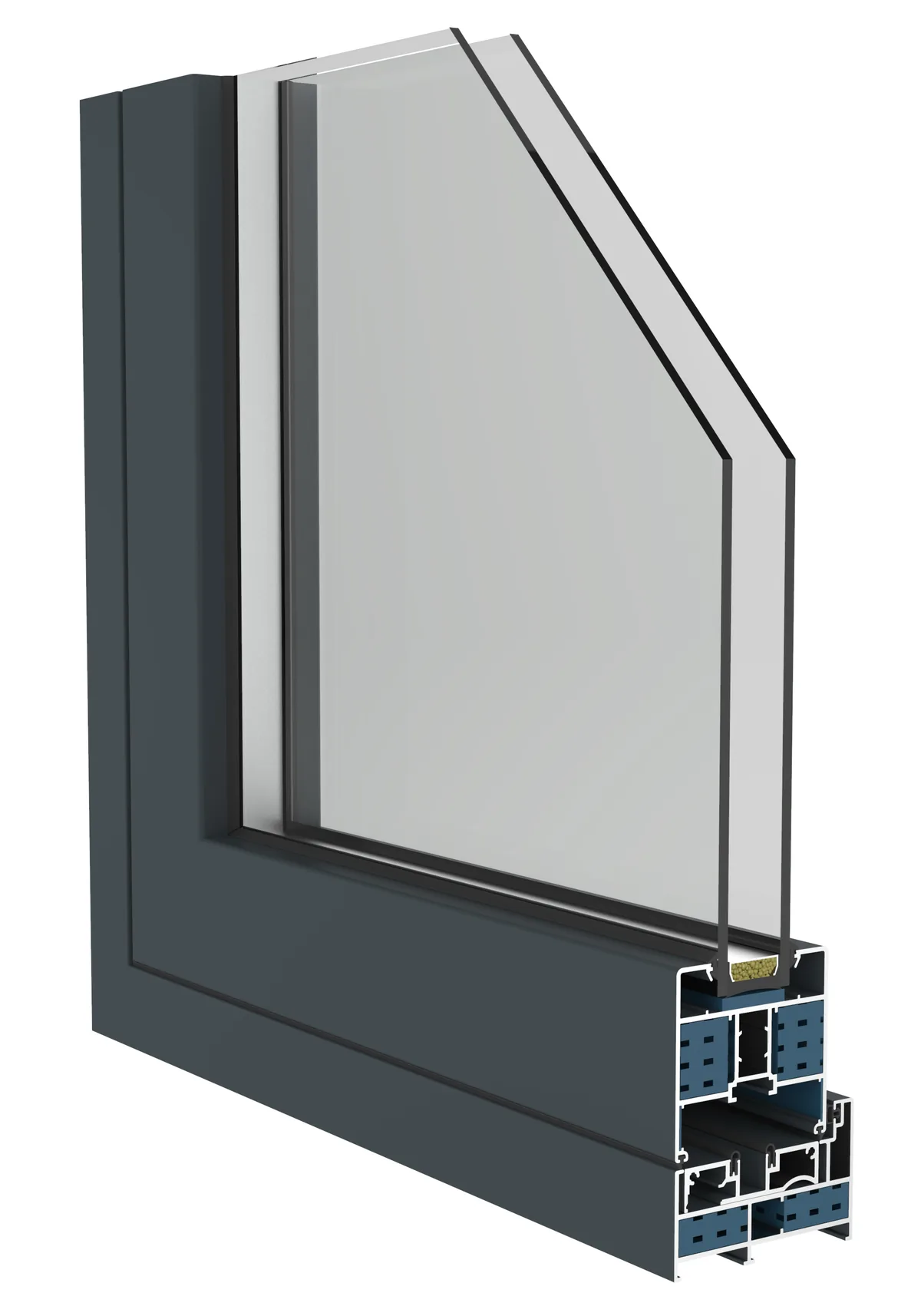Thermally broken aluminum window profile cross-section - China window sourcing