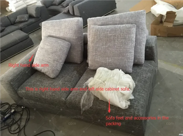 UK villa furniture procurement - sectional sofa arm module dimension check