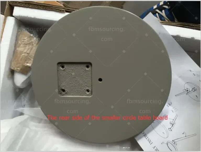 UK villa furniture procurement - dining table surface and edge quality check
