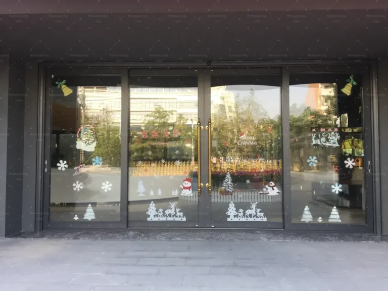 building material sourcing agent quality inspection - aluminum framed commercial glass entrance doors - US contractor project