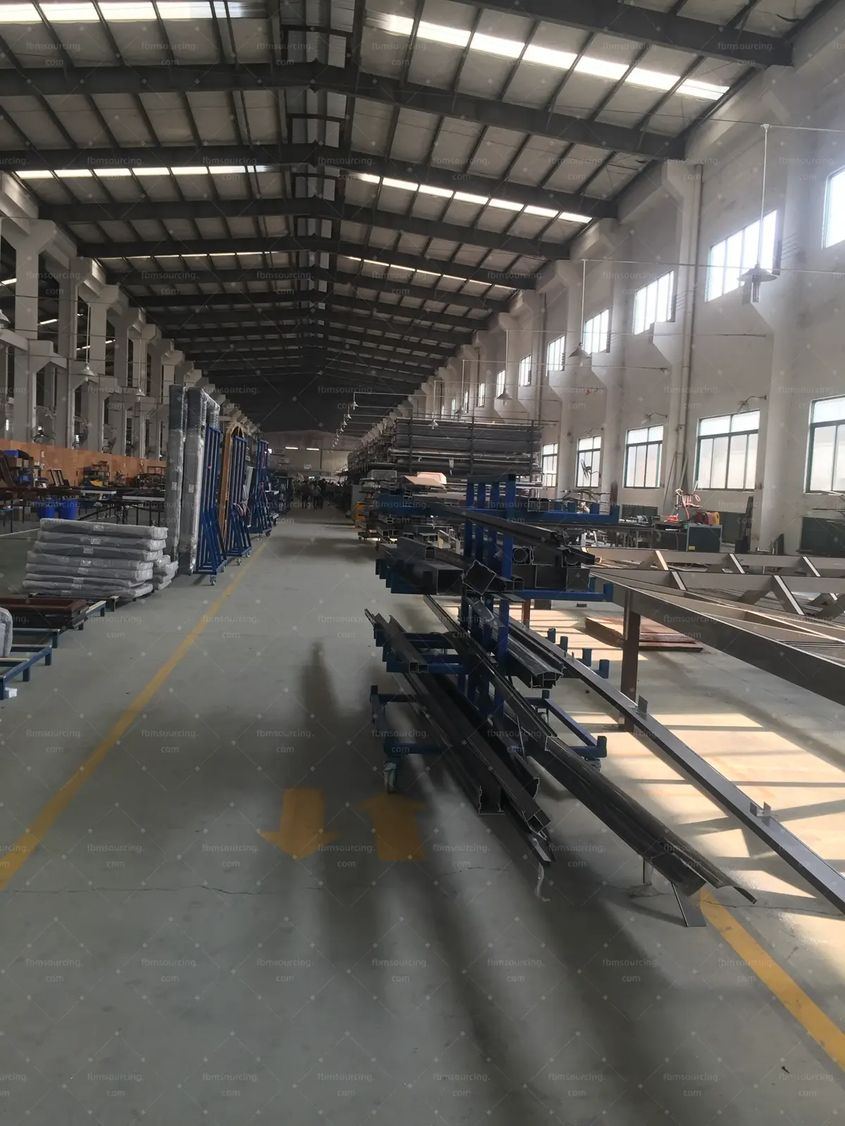 building material sourcing agent quality inspection - aluminum door and window fabrication workshop - US contractor project