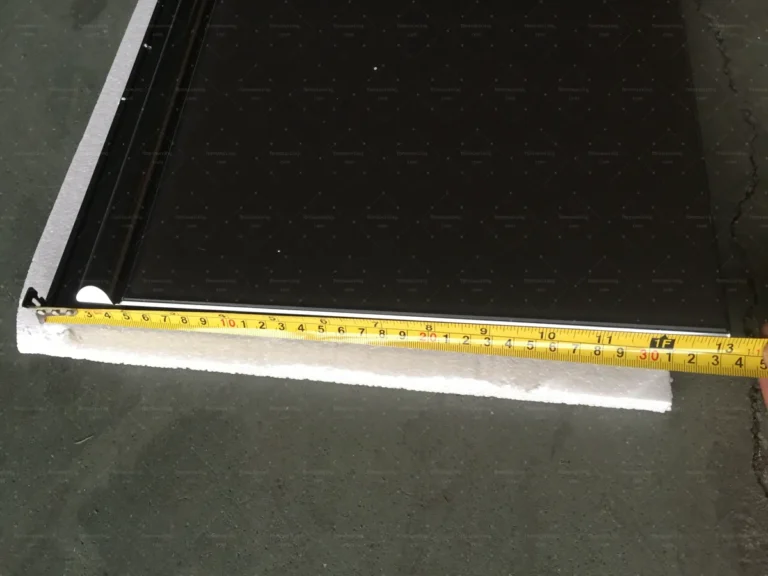 Black cabinet panel dimensions verified against drawings during factory QC