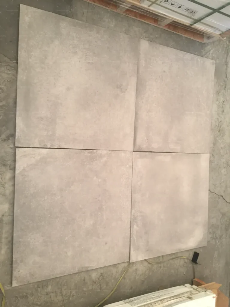 Large format floor tiles inspected for Australian villa project
