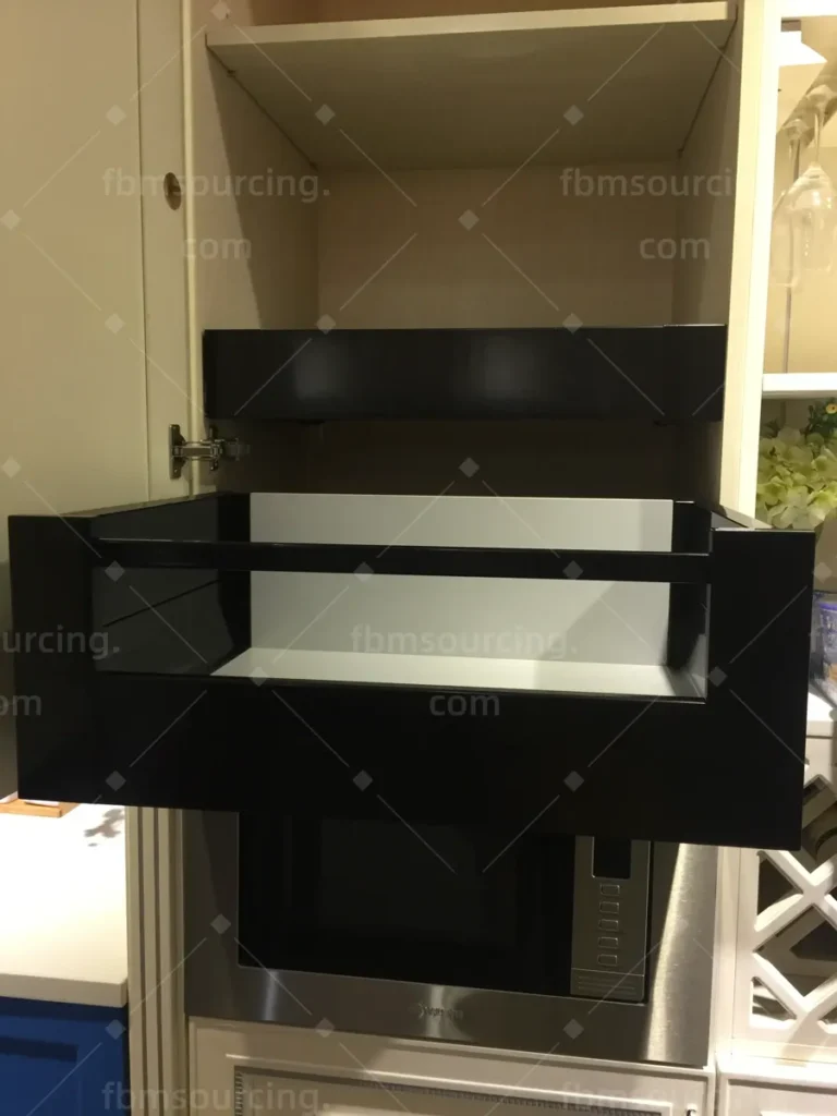 Kitchen cabinet oven housing unit inspected in China cabinet factory