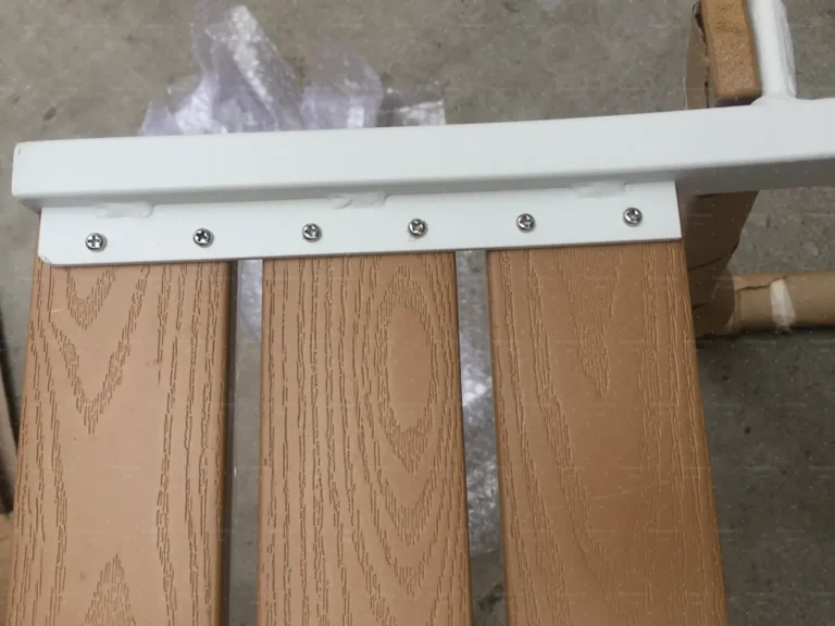 Wpc chair fastener detail inspection — FBM Sourcing China furniture sourcing agent